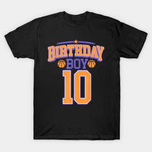 10th Birthday Boy Basketball Lover 10 Years Old Bday T-Shirt